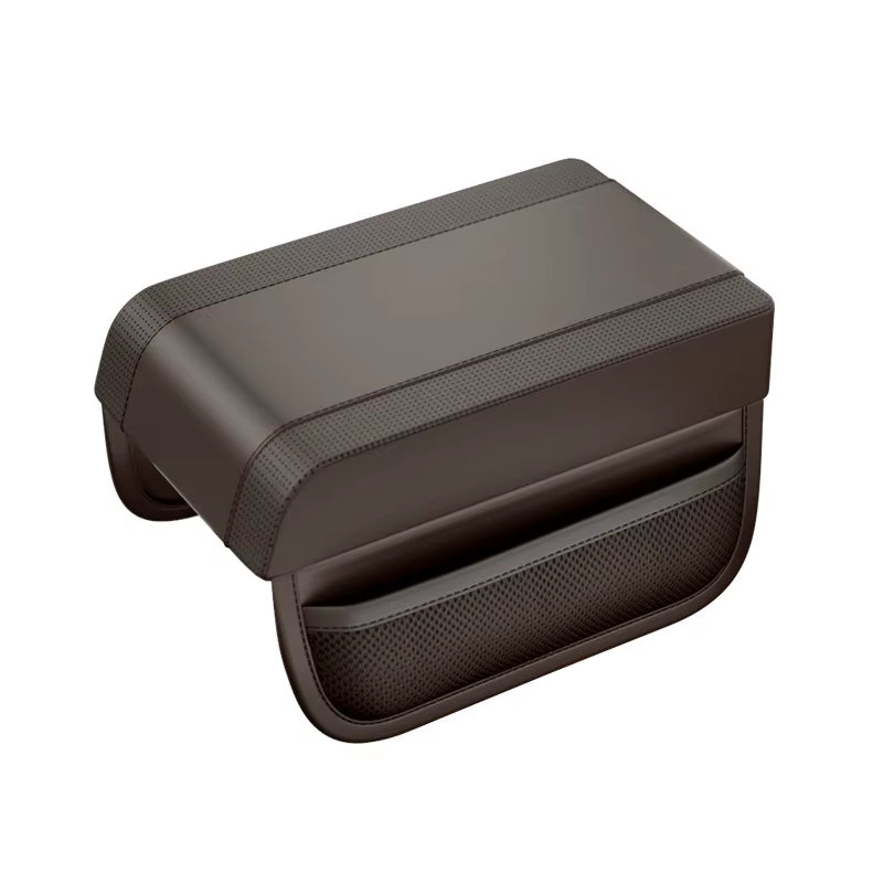 Car Armrest Box Height Pad Universal PU Leather Armrest Cushion with Pocket Central Memory Cotton Elbow Support Armrest Storage