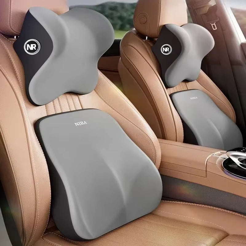 Car Lumbar Back Support Headrest Neck Pillow Memory Foam Lumbar Pillow Soft Neck Pillows Cushion Car Seat Cushion Tools
