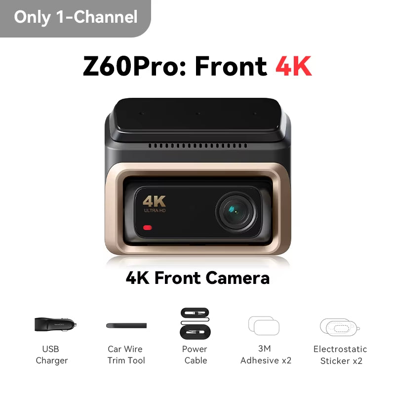 2025 New  Z60 Pro 4K Dash Cam Auto Dashcam Front GPS Car Camera for SONY Sensor Wifi ADAS Night Vision DVR Video Recorder